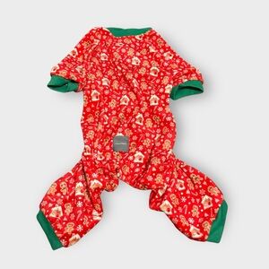 Fuzz Yard Gingerbread Man, & Candy Cane Christmas Onesie PJ’s For Dogs